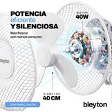 Stil Wandventilator 40 cm | 40W | 3 Snelheden & Timer | Wit | 33% Korting