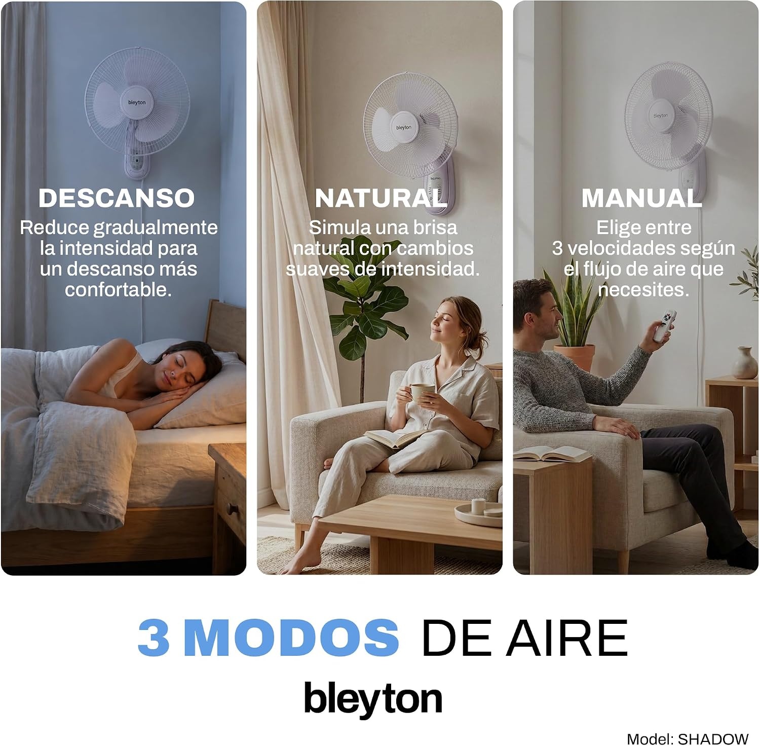 Stil Wandventilator 40 cm | 40W | 3 Snelheden & Timer | Wit | 33% Korting
