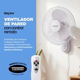 Stil Wandventilator 40 cm | 40W | 3 Snelheden & Timer | Wit | 33% Korting