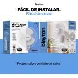 Stil Wandventilator 40 cm | 40W | 3 Snelheden & Timer | Wit | 33% Korting