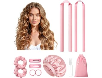 Krulspelden Set Zonder Hitte - Roze - 2 Maten - 30% Korting