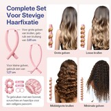 Krulspelden Set Zonder Hitte - Roze - 2 Maten - 30% Korting
