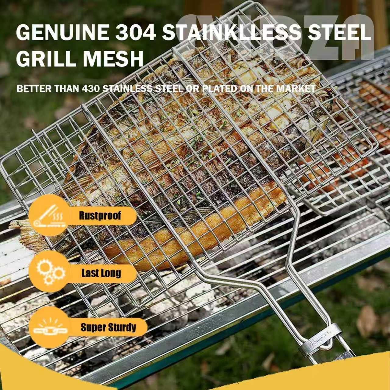 RVS Visgrillmand met Antiaanbaklaag - 30% Korting