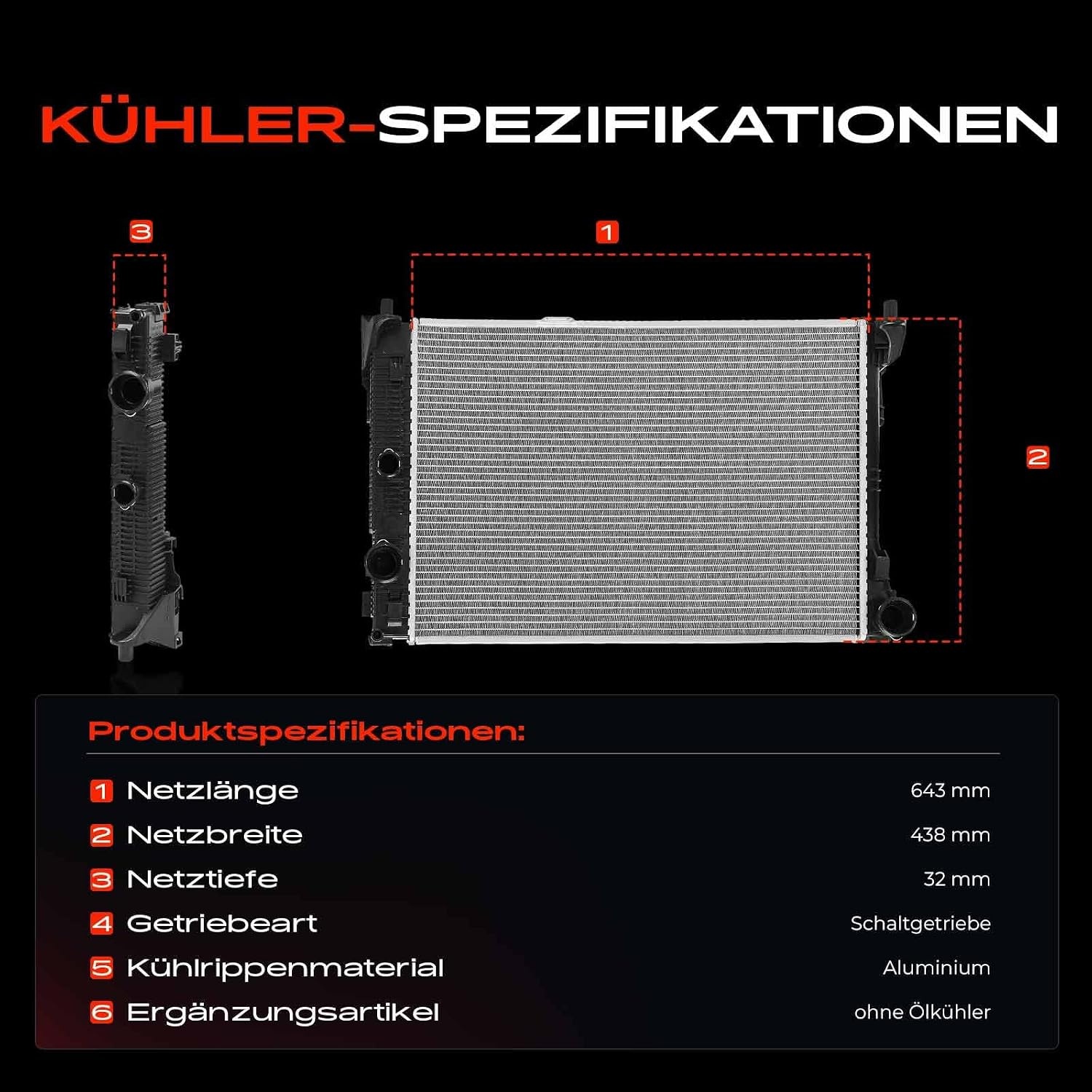 Radiateur Waterkoeler Mercedes C-Klasse W204/C204 - 34% Korting