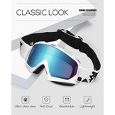 Crossbril Motorbril Skibril Wit Blauw 31% Korting