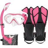 Kinder snorkelset roze maat M - 55% korting