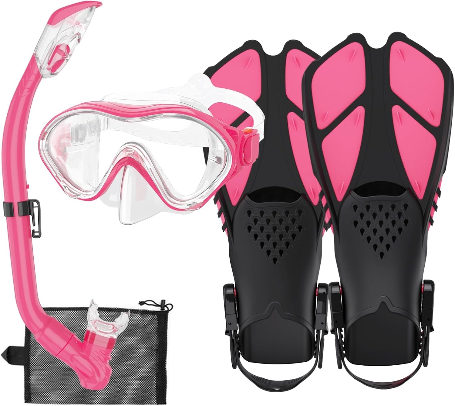 Kinder snorkelset roze maat M - 55% korting