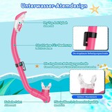 Kinder snorkelset roze maat M - 55% korting