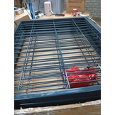Robuuste Tuinpoort met Palen 350x140 cm Staal Antraciet - 55% Korting