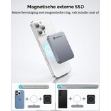 Yottamaster 512GB Externe SSD: Magnetisch, Draagbaar, 2000MB/s Snelheid - 28% Korting!