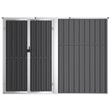 VidaXL Tuinschuur Staal Antraciet 225x89x161 cm - 60% Korting