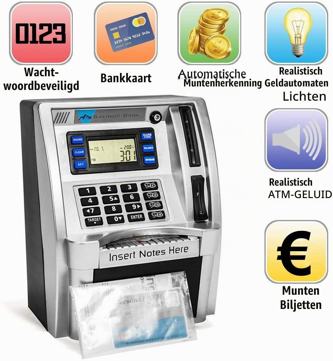 LB Digitale Spaarpot met Code & Kaart - Zwart - 34% Korting