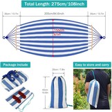 Hangmat, outdoor campinghangmat met gebogen houten stang, bevestigingsriemen en draagtas voor binnen, balkon, terras, tuin, rugzakreizen