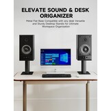 Suptek Universele Speaker Standaards - 31 cm Hoog - Voor Boekenplank Speakers - 2 Stuks - Zwart