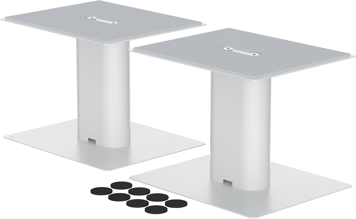 Suptek Universele Speaker Standaards - 31 cm Hoog - Voor Boekenplank Speakers - 2 Stuks - Zwart