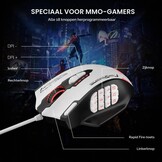 Redragon M908 Impact MMO Gaming muis bedraad RGB 24000 DPI