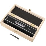 200 mm precisie-waterpas, machine-waterpas, frame, golfwaterpas, richtingsweegschaal, nauwkeurigheid 0,02 mm/m, met isolerende handgreep en houten koffer