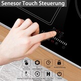 Inductie kookplaat 3 platen, Touchbediening, Geïntegreerde inductiekookplaat, Flexibele functionele zones, Kinderslot, Timer, Zonder stekker
