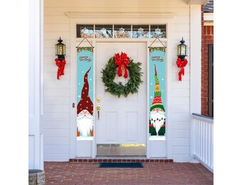 Vrolijke kerstbanner, kerstdeurbanner, "Merry Christmas"-banner, kerstdecoraties, waterafstotend, Nieuwjaar, hangende decoratie, verandatekening, voor huis, deur, winter, party, kerstdecoratie, 30 x