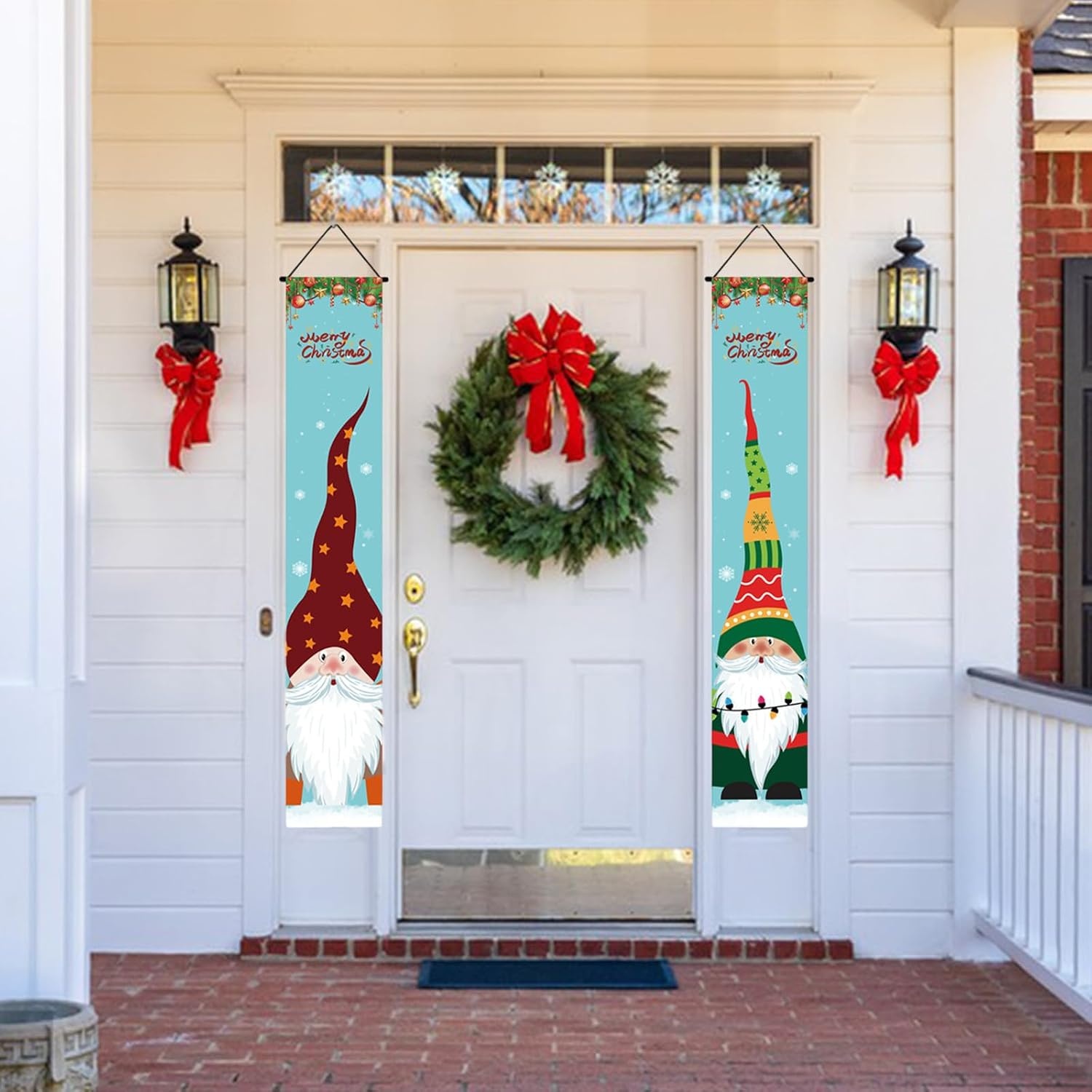 Vrolijke kerstbanner, kerstdeurbanner, "Merry Christmas"-banner, kerstdecoraties, waterafstotend, Nieuwjaar, hangende decoratie, verandatekening, voor huis, deur, winter, party, kerstdecoratie, 30 x