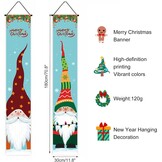 Vrolijke kerstbanner, kerstdeurbanner, "Merry Christmas"-banner, kerstdecoraties, waterafstotend, Nieuwjaar, hangende decoratie, verandatekening, voor huis, deur, winter, party, kerstdecoratie, 30 x