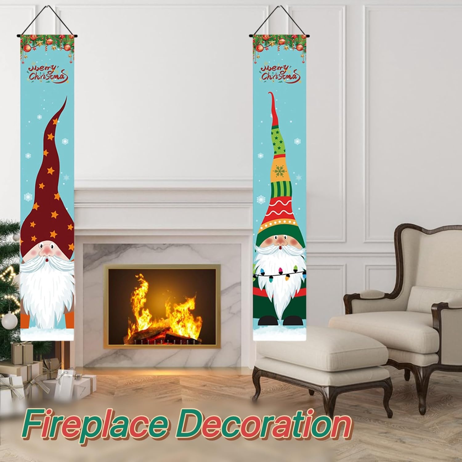 Vrolijke kerstbanner, kerstdeurbanner, "Merry Christmas"-banner, kerstdecoraties, waterafstotend, Nieuwjaar, hangende decoratie, verandatekening, voor huis, deur, winter, party, kerstdecoratie, 30 x