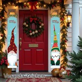 Vrolijke kerstbanner, kerstdeurbanner, "Merry Christmas"-banner, kerstdecoraties, waterafstotend, Nieuwjaar, hangende decoratie, verandatekening, voor huis, deur, winter, party, kerstdecoratie, 30 x