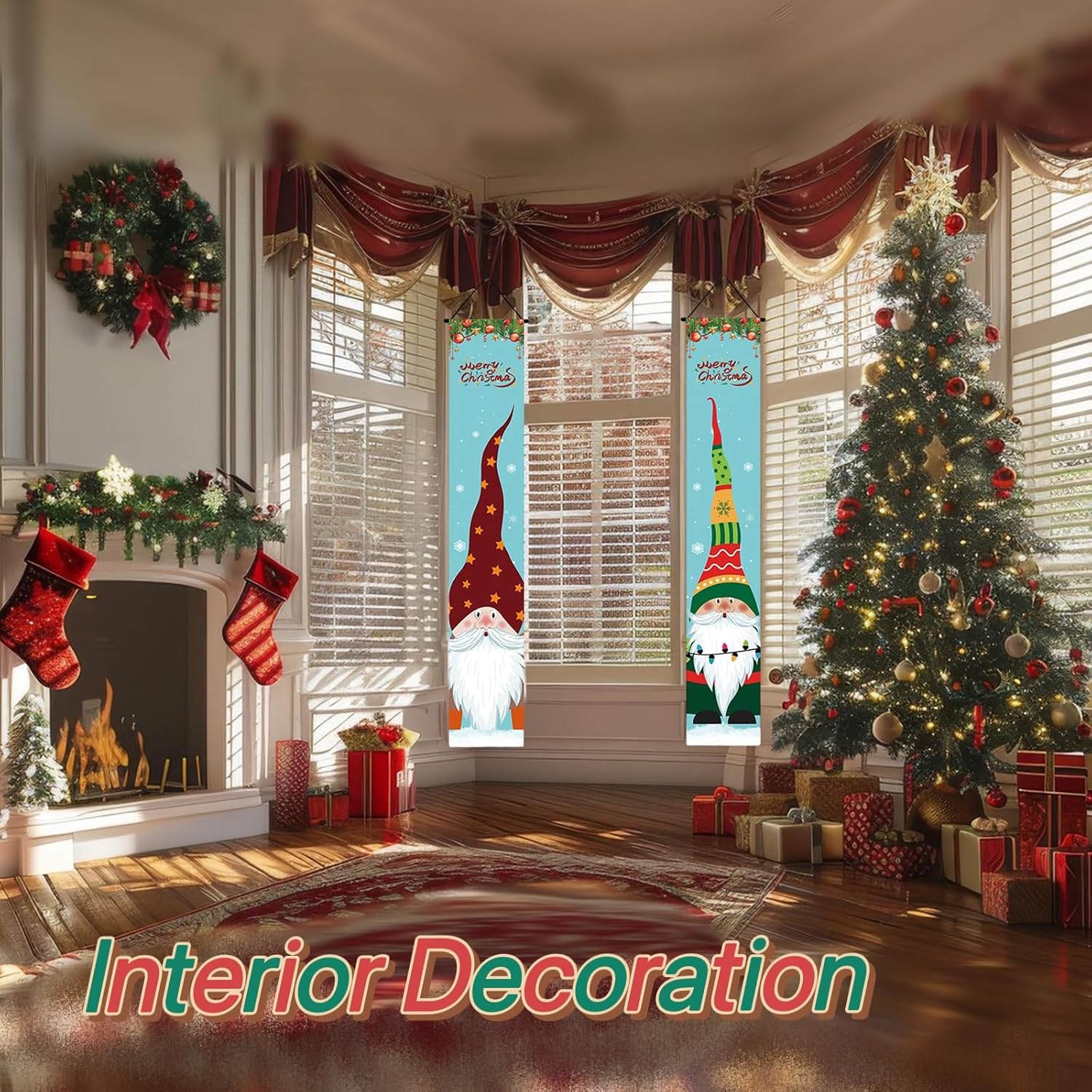 Vrolijke kerstbanner, kerstdeurbanner, "Merry Christmas"-banner, kerstdecoraties, waterafstotend, Nieuwjaar, hangende decoratie, verandatekening, voor huis, deur, winter, party, kerstdecoratie, 30 x