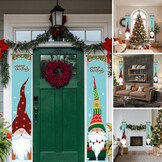Vrolijke kerstbanner, kerstdeurbanner, "Merry Christmas"-banner, kerstdecoraties, waterafstotend, Nieuwjaar, hangende decoratie, verandatekening, voor huis, deur, winter, party, kerstdecoratie, 30 x