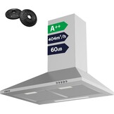 CIARRA CBCS6201 Afzuigkap 60 cm A++ Wandmodel Roestvrij staal
