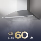 CIARRA CBCS6201 Afzuigkap 60 cm A++ Wandmodel Roestvrij staal