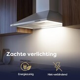 CIARRA CBCS6201 Afzuigkap 60 cm A++ Wandmodel Roestvrij staal