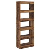 vidaXL Boekenkast 5-laags 60 x 30 x 166 cm Bewerkt hout Oud hout