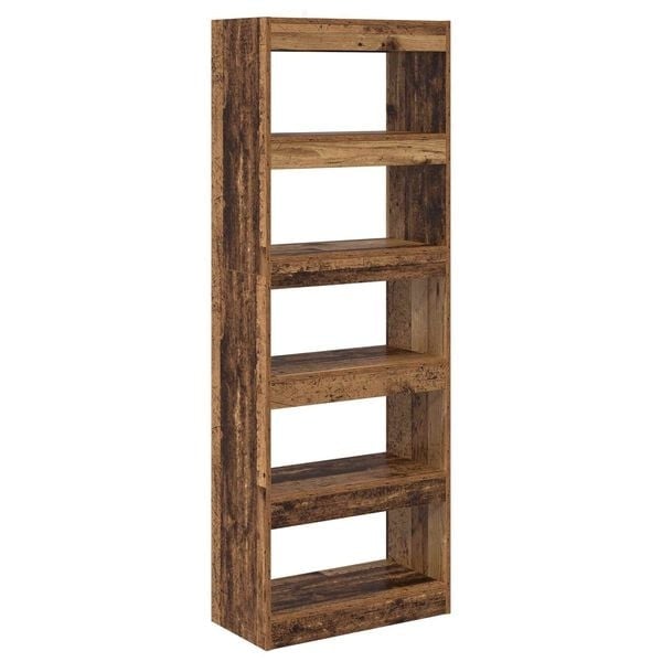 vidaXL Boekenkast 5-laags 60 x 30 x 166 cm Bewerkt hout Oud hout