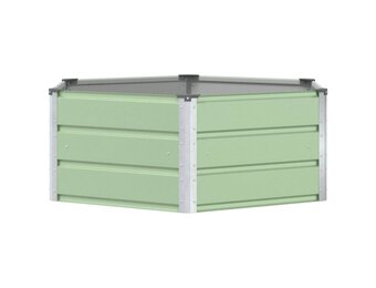 vidaXL Plantenbak Pastelgroen 129 x 129 x 45 cm Staal