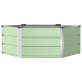 vidaXL Plantenbak Pastelgroen 129 x 129 x 45 cm Staal
