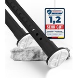 MEISENBERG Gordijnroede Zonder Boren, Uitschuifbare Douchestang 260-310 cm, Roestvrij Staal, Wit, Ø32mm - Spanstang, Douchegordijnstang, Telescopische Roede voor Badkamer, Garderobe, Doorsnede
