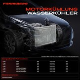 Frankberg Koeler waterkoeler motorkoeler handgeschakelde versnellingsbak compatibel met Stilo Multi Wagon 192 1.6L-1.9L 2003-2008 Stilo Van 192 1.6L 1.9L 2001-2008 Replace# 46745809
