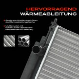 Frankberg Koeler waterkoeler motorkoeler handgeschakelde versnellingsbak compatibel met Stilo Multi Wagon 192 1.6L-1.9L 2003-2008 Stilo Van 192 1.6L 1.9L 2001-2008 Replace# 46745809