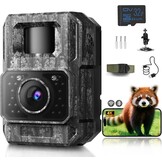 MAXDONE Wildcamera met mobiele telefoon transmissie APP - Wildlife Camera 4K 64MP HD met WiFi Bluetooth Bewegingsmelder Nachtzicht, Game Camera's met 6000mAh batterij, 0.1s sluitertijd IP66