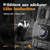MAXDONE Wildcamera met mobiele telefoon transmissie APP - Wildlife Camera 4K 64MP HD met WiFi Bluetooth Bewegingsmelder Nachtzicht, Game Camera's met 6000mAh batterij, 0.1s sluitertijd IP66