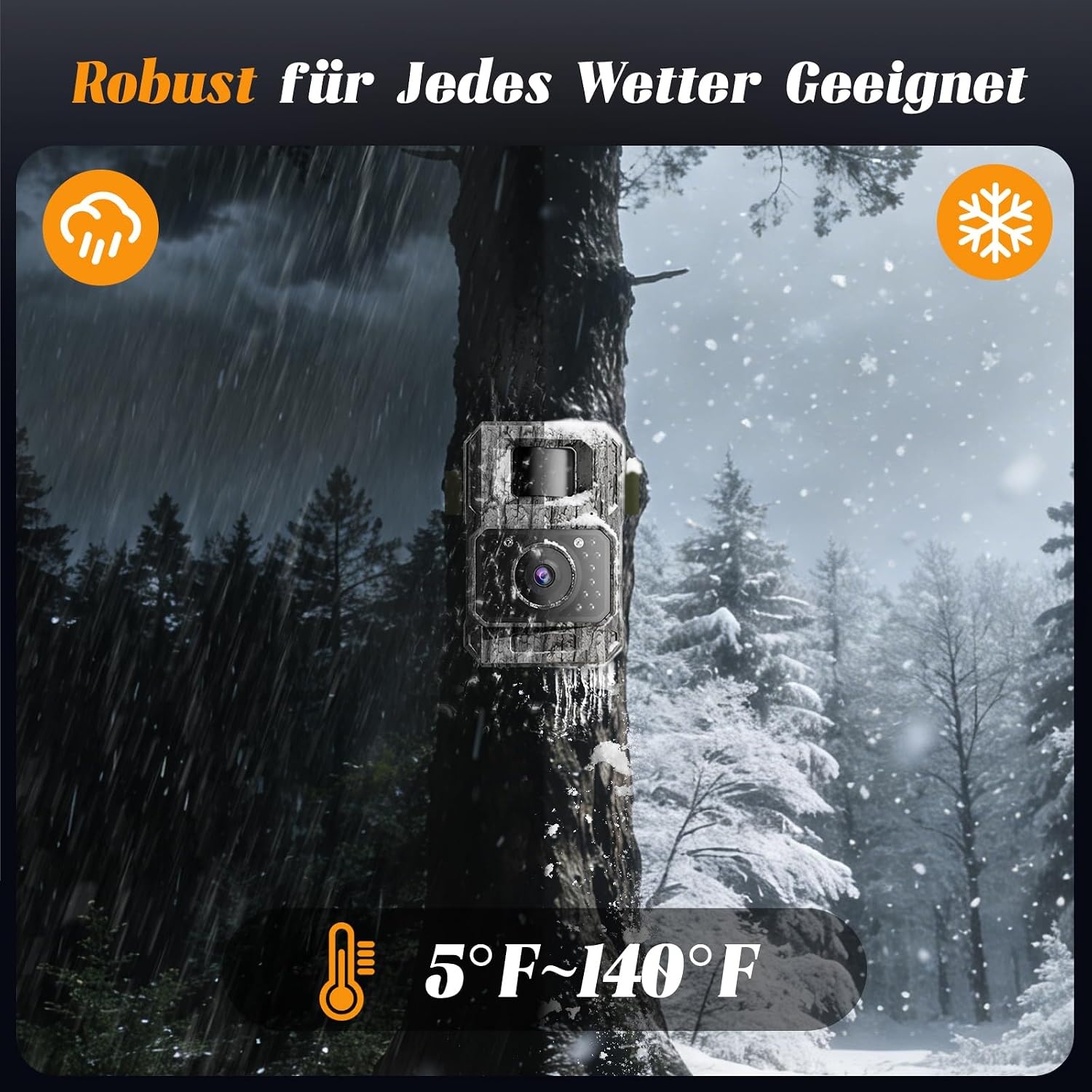 MAXDONE Wildcamera met mobiele telefoon transmissie APP - Wildlife Camera 4K 64MP HD met WiFi Bluetooth Bewegingsmelder Nachtzicht, Game Camera's met 6000mAh batterij, 0.1s sluitertijd IP66