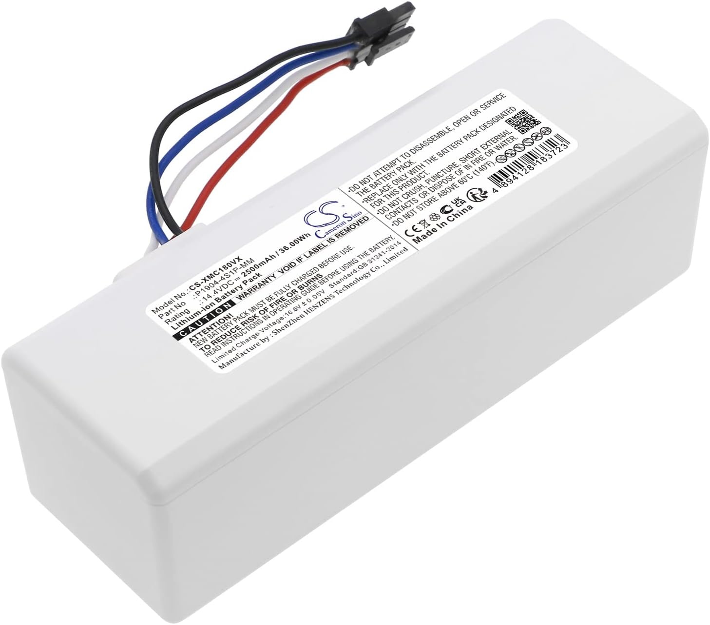 Cameron Sino accu voor Dreame MC1808 PN: Dreame P1904-4S1P-MM 2500mAh / 36.00Wh
