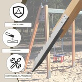 grondankers voor schommel, tuin, verankeringen, slijtvast, winddicht, kinderschommel, 420 mm