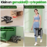 Ultrasport Swingstepper, 2-in-1 Premium Ministepper, hometrainer met trainingscomputer, compacte stepper voor been- en billentraining