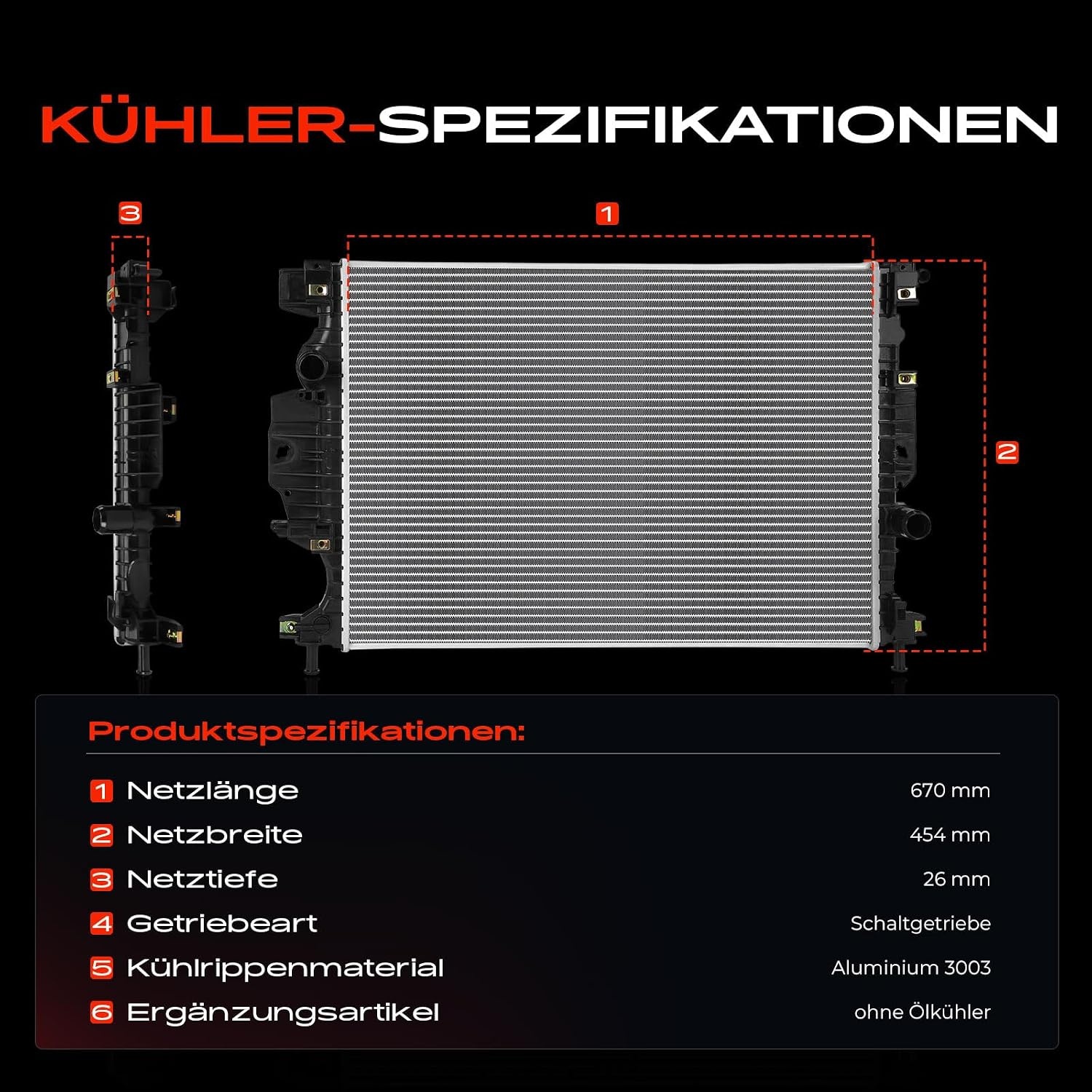 Frankberg Koeler Waterkoeler Motorkoeler Radiator Motorkoeler Koelsysteem Koelmiddel Koeler Koeling Transmissieoliekoeler Motoroliekoeler Vervanging# G2G38005BG
