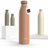 LARS NYSØM Drinkfles RVS 350ml - Taupe Bruin - Geïsoleerde Lekvrije Fles