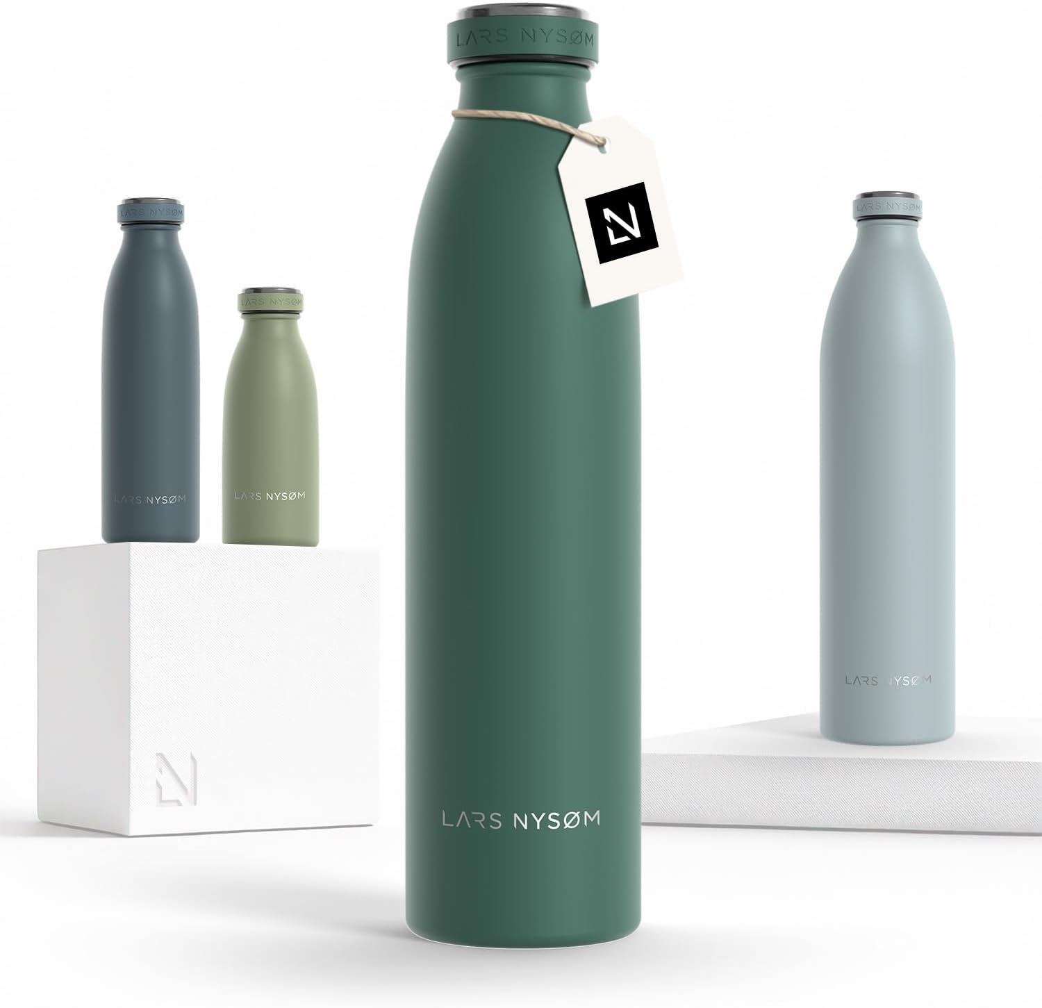 LARS NYSØM Drinkfles RVS 350ml - Taupe Bruin - Geïsoleerde Lekvrije Fles