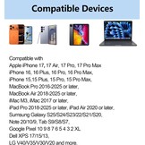 USB C naar HDMI-adapter 4K @60Hz voor iPhone 15/16/17, MFi-gecertificeerde digitale AV-converter met 100W PD voor MacBook Pro/Air, iPad Pro, iMac, Galaxy S25/S24 en meer