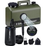 Spopal Campingdouche [10000mAh], IPX8 draagbare campingdouche met 20L stevige watertank, LED watertemperatuur en batterijniveauweergave, oplaadbare douchepomp voor reizen kamperen huisdier auto